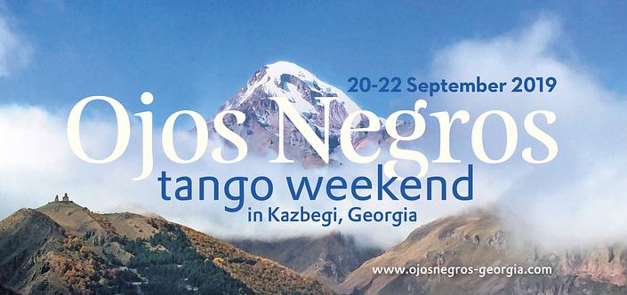 flyer image for Ojos Negros Tangoweekend in Kazbegi, Georgia - 2nd Edition