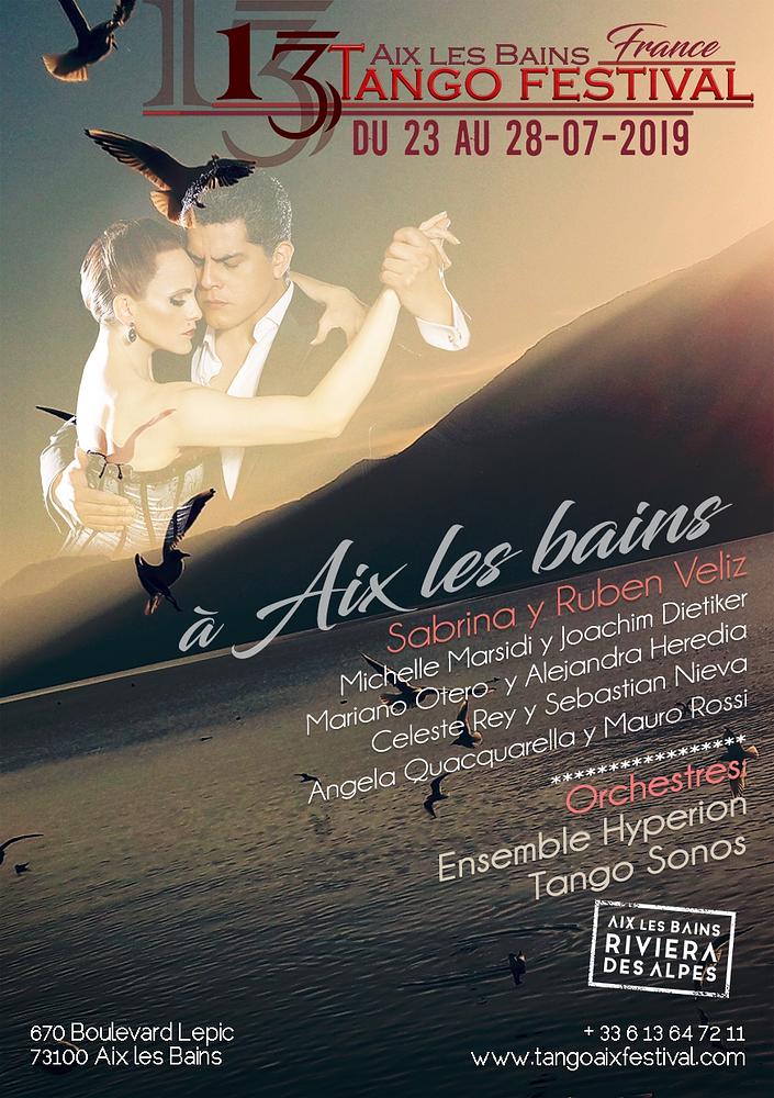 flyer image for 13th Aix les Bains Tango Festival