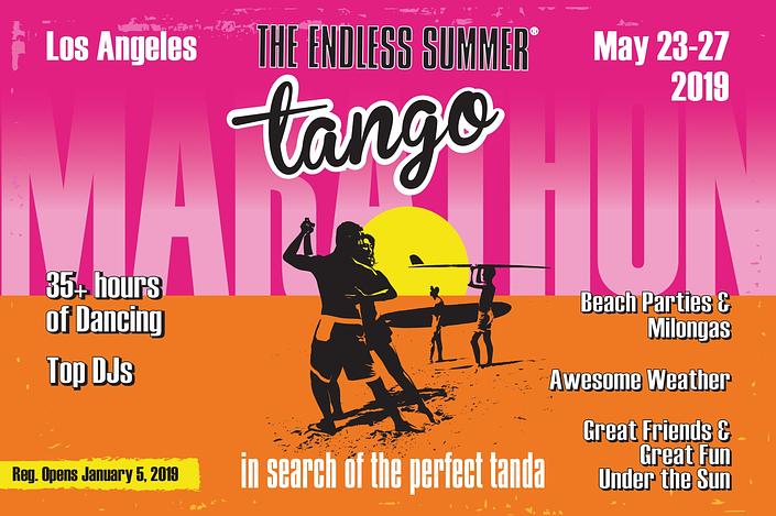 flyer image for The ENDLESS SUMMER TANGO Marathon - 6th Edition - LA
