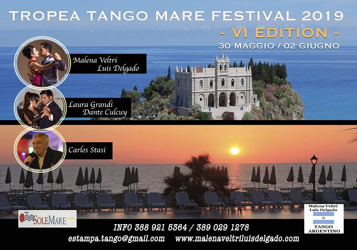 flyer image for Tropea TANGO MARE Festival 2019 - VI Edition