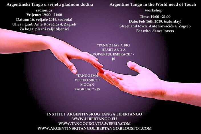 flyer image for Argentine Tango in the World need of Touch