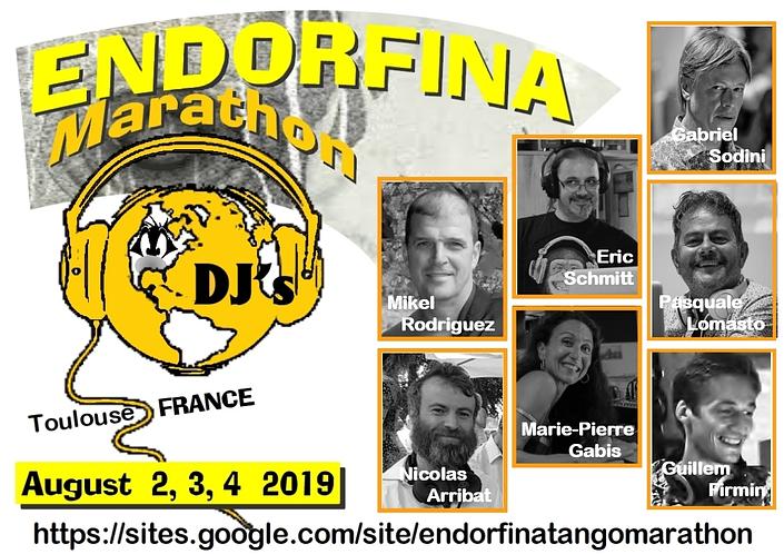 flyer image for ENDORFINA TANGO MARATHON 2019