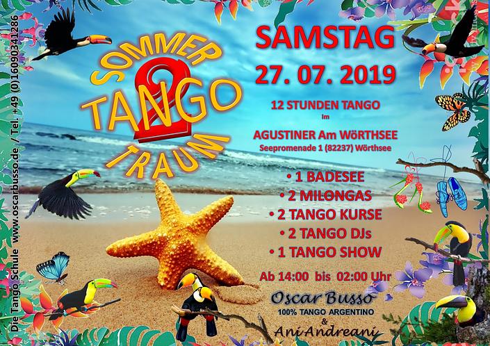 flyer image for Summer Tango Dream