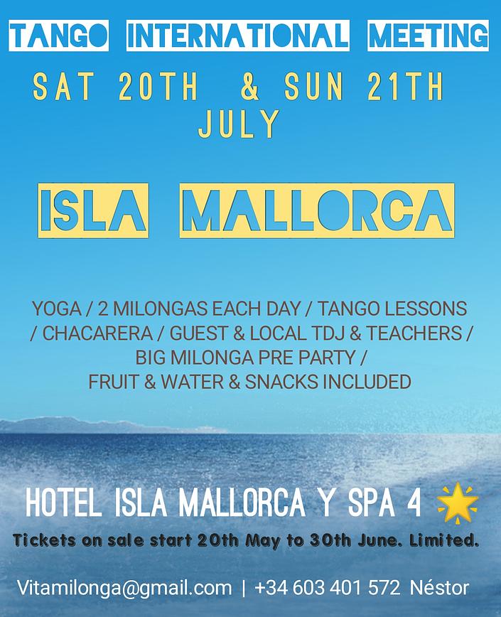 flyer image for International Tango Meeting Isla Mallorca