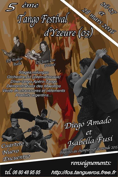 flyer image for 5eme Tango Festival d Yzeure
