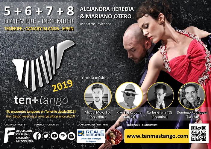 flyer image for TenmasTango 2019 International Tango Meeting of Tenerife isl