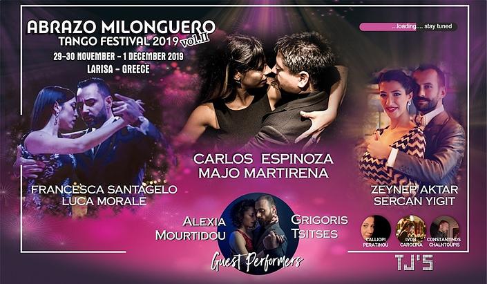 flyer image for ABRAZO MILONGUERO TANGO FESTIVAL 2019 vol ii