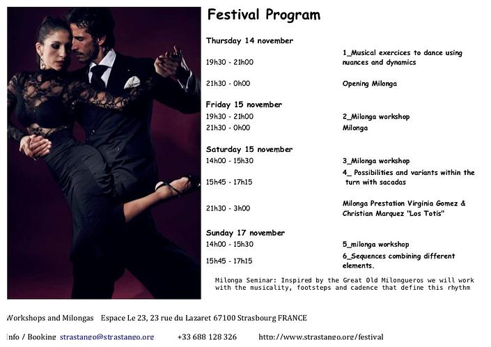 flyer image for Strasbourg Tango Festival