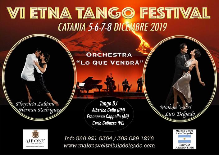 flyer image for ETNA TANGO FESTIVAL 2019  VI EDITION