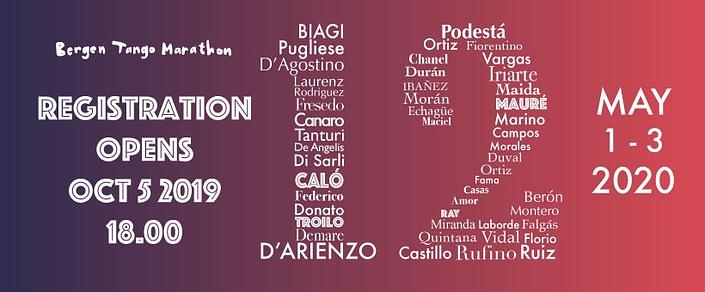 flyer image for Bergen Tango Marathon 12th edition