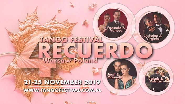 flyer image for RECUERDO WARSAW TANGO FESTIVAL