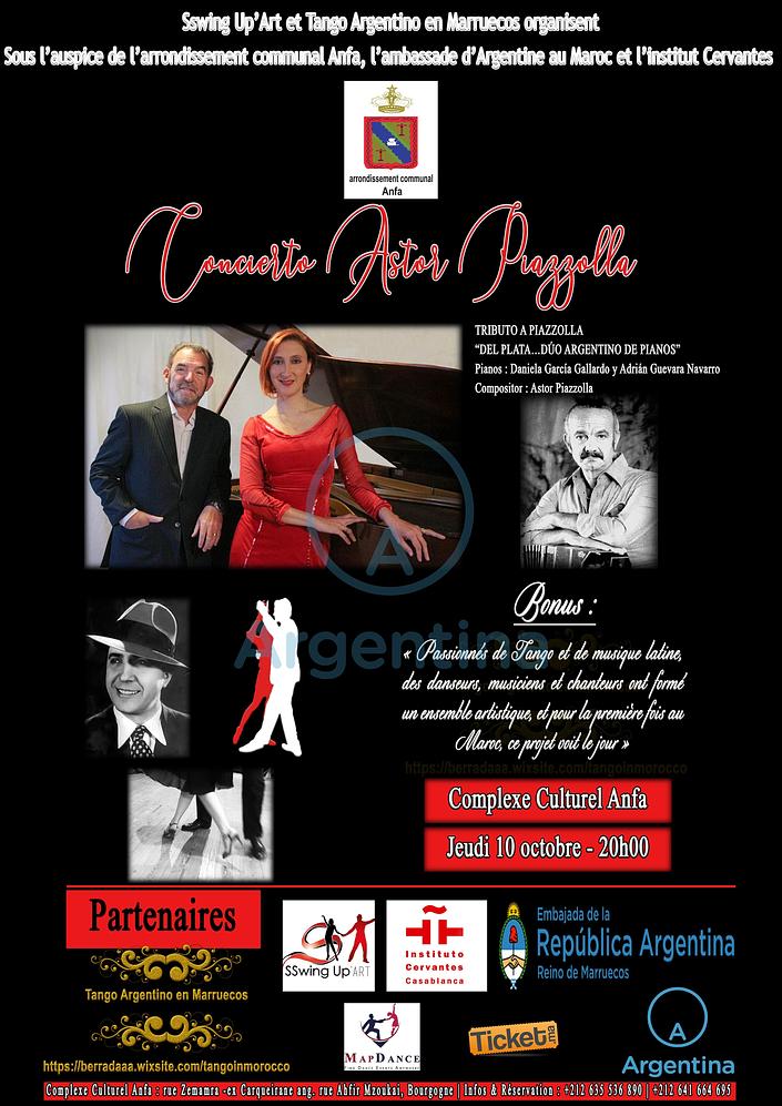 flyer image for Concierto Astor Piazzolla
