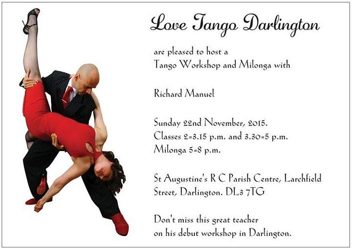 flyer image for Tango Workshop with Richard Manuel