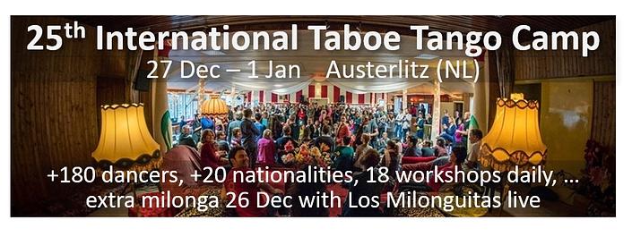 flyer image for 25th International Taboe Tango Camp