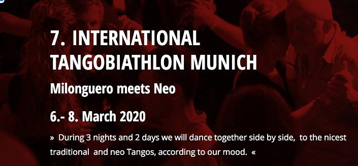 flyer image for 7 th Munich Tangobiathlon 2020