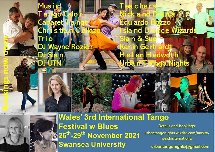 flyer image for Wales' 3rd International Tango Festival