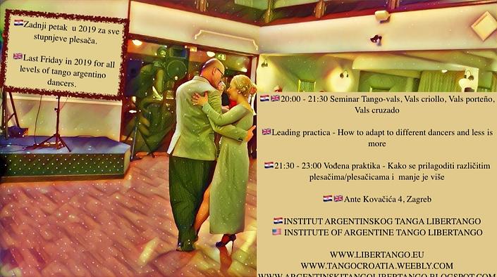 flyer image for Seminar and practica tango argentino special edition