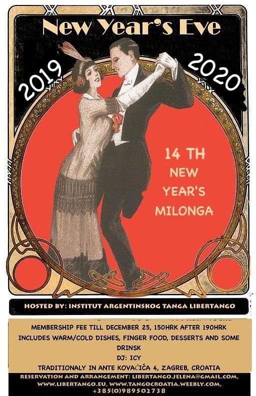 flyer image for 14TH NEW YEAR'S MILONGA