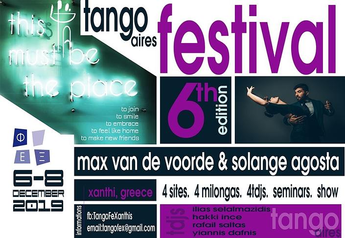 flyer image for 6th TangoAires Festival