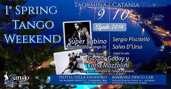 flyer image for 1 SPRING TANGO WEEK END
