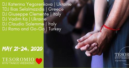 flyer image for Tesoromio Tango Weekend Kyiv May 2020
