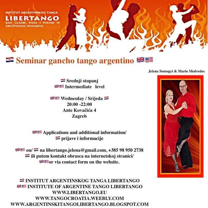 flyer image for Seminar gancho tango argentino