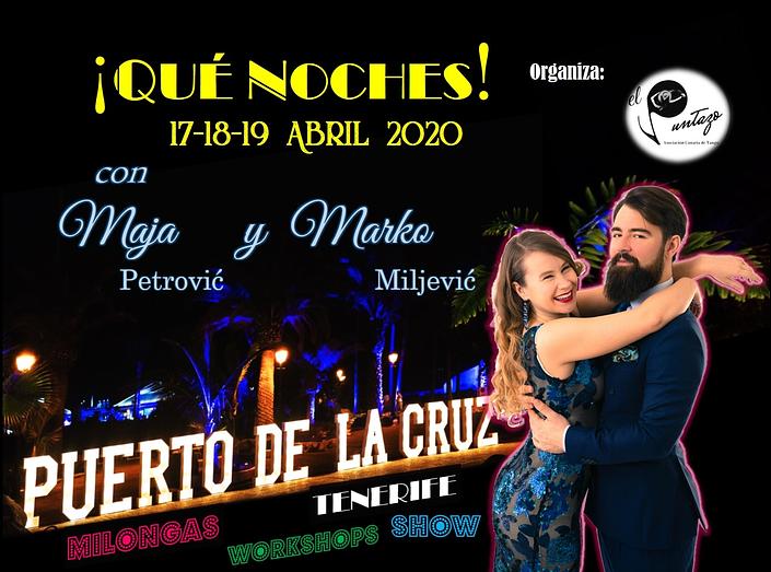 flyer image for Que noches 17,18 y 19 de Abril