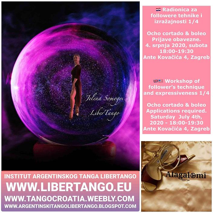 flyer image for Tango seminar followers Zagreb