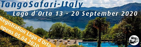 flyer image for Tangosafari Lago  d Orta 2020 - northern Italy