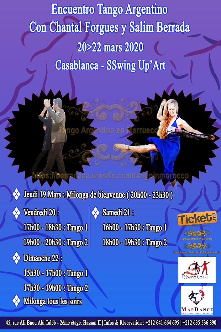 flyer image for Encuentro Tango Argentino - Chantal Forgues y Salim Berrada