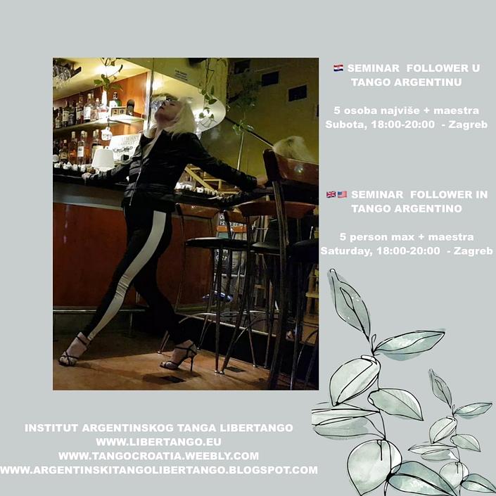 flyer image for SEMINAR FOLLOWER U TANGO ARGENTINU