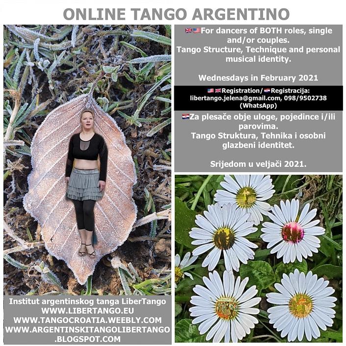 flyer image for On line Tango Argentino for all roles