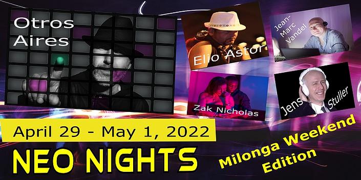 flyer image for Neo Nights - Milonga Weekend