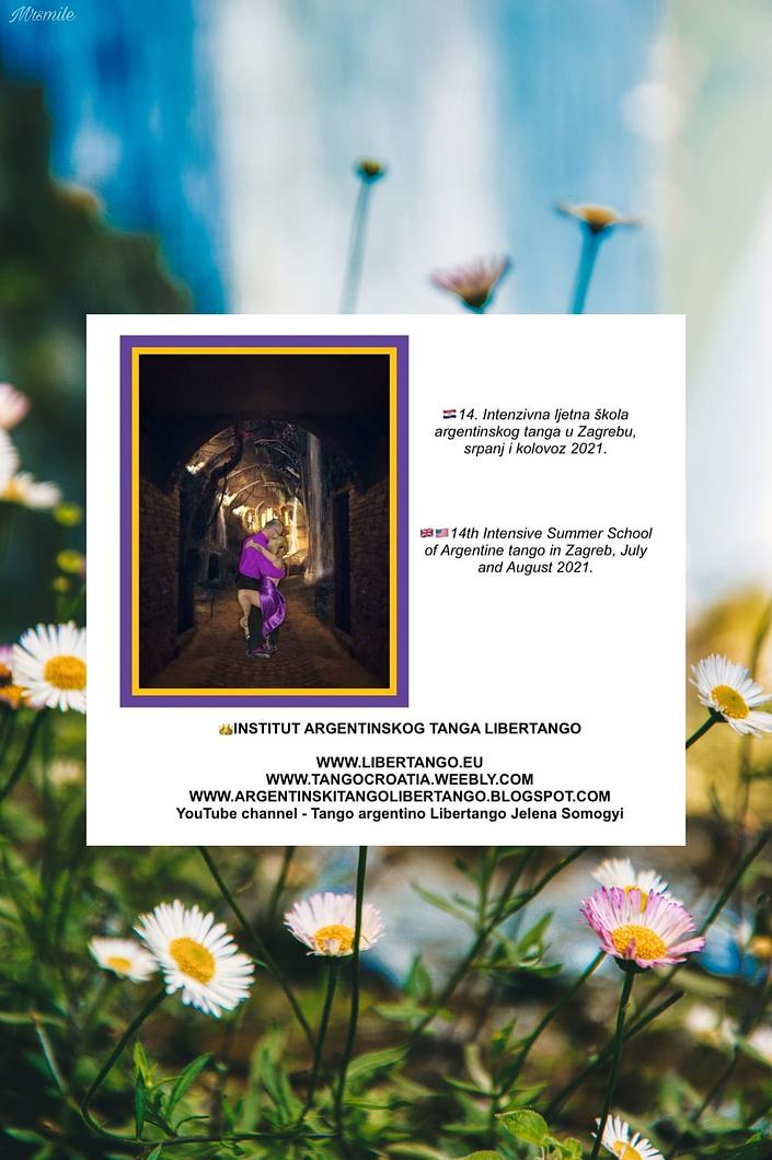 flyer image for 14th Intensive Summer Dance School of Tango Argentino in Zag
