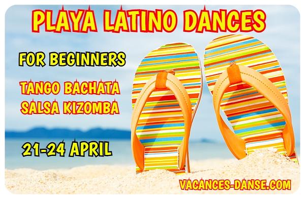 flyer image for PLAYA TANGO LATIN DANCES IN SPAIN