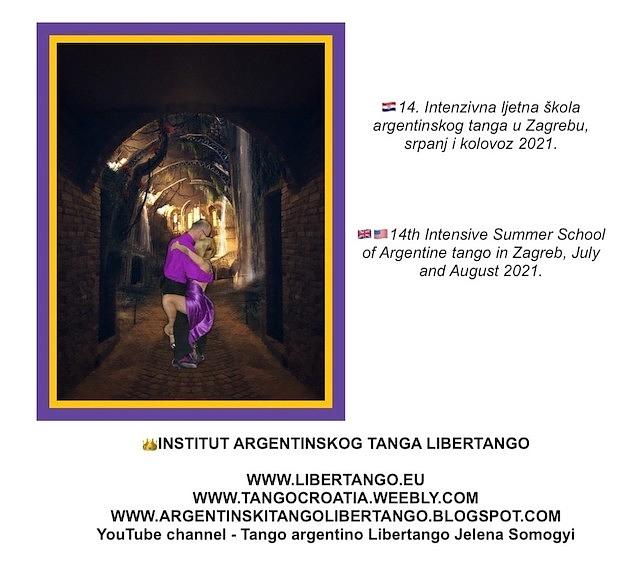 flyer image for 14. Ljetna skola tango argentino u Zagrebu, srpanj 2021