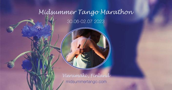 flyer image for 2023 Midsummer Tango Marathon
