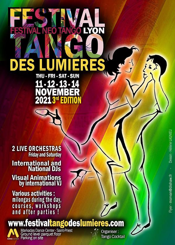 flyer image for Neotango Festival of the Lights in Lyon