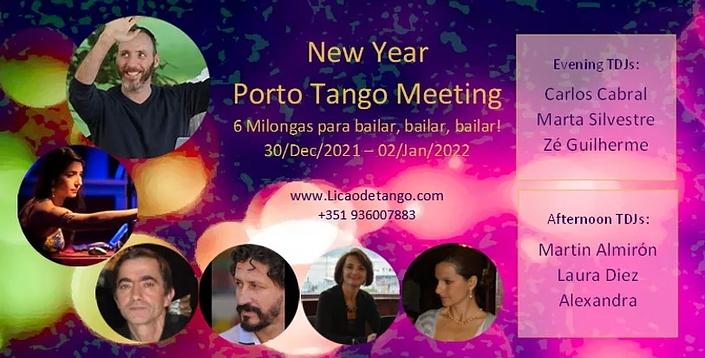 flyer image for Porto Tango Meeting New Year 2022