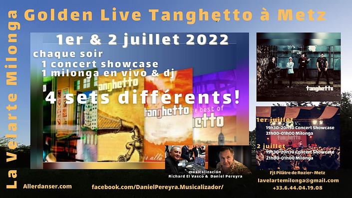 flyer image for Golden Live TANGHETTO en La Velarte Metz