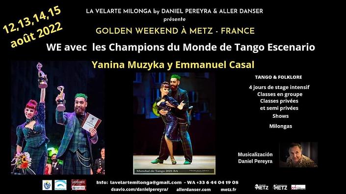 flyer image for GOLDEN WEEKEND 3 avec les Champions du Monde Tango Escenario