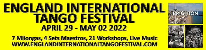 flyer image for England International Tango Festival