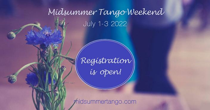 flyer image for 2023 Midsummer Tango Weekend