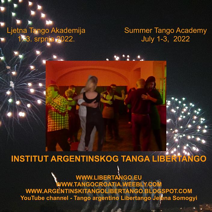 flyer image for Ljetna tango akademija u Zagrebu