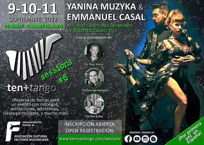 flyer image for TENMASTANGO SESSIONS 6 WITH YANINA MUZYKA AND EMMANUEL CASAL