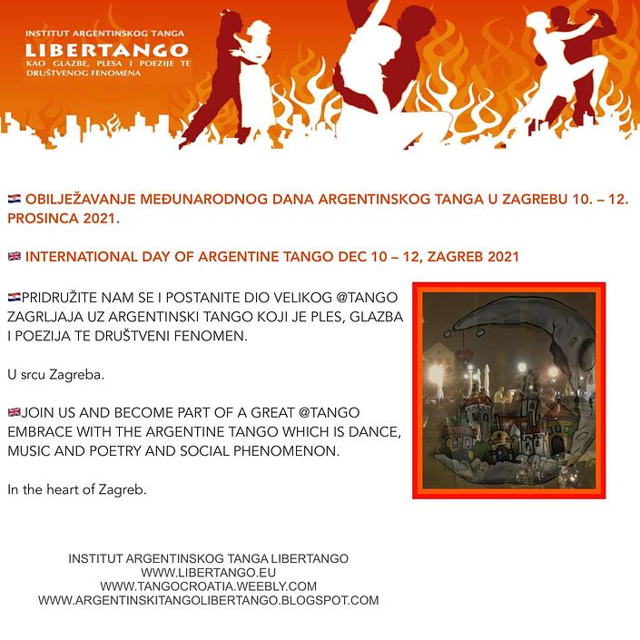 flyer image for INTERNATIONAL DAY OF ARGENTINE TANGO IN ZAGREB