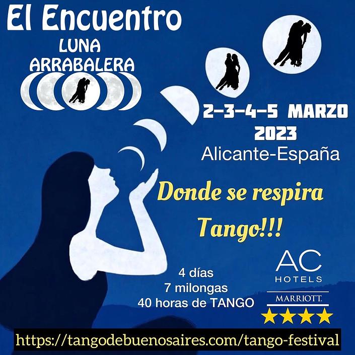 flyer image for Encuentro Luna Arrabalera Tango Alicante