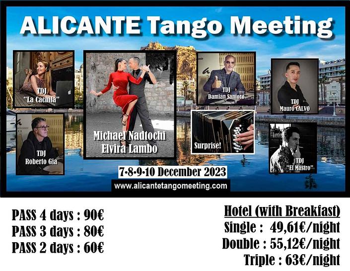 flyer image for Alicante Tango Meeting 2023