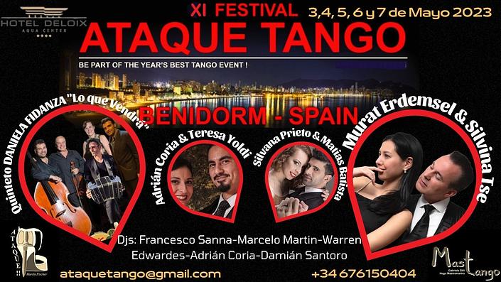 flyer image for XI FESTIVAL BENIDORM INTERNACIONAL ATAQUE TANGO