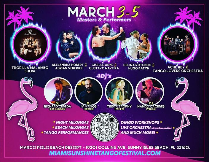 flyer image for MIAMI SUNSHINE TANGO FESTIVAL